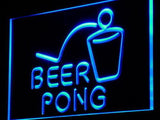 Beer Pong Bar Pub Club Game LED Neon Sign USB - Blue - TheLedHeroes