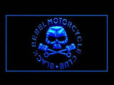 Black Rebel Motorcycle LED Neon Sign Electrical - Blue - TheLedHeroes