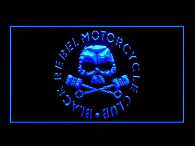 FREE Black Rebel Motorcycle LED Sign - Blue - TheLedHeroes