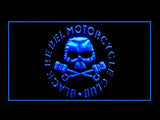 Black Rebel Motorcycle LED Sign -  Blue - TheLedHeroes