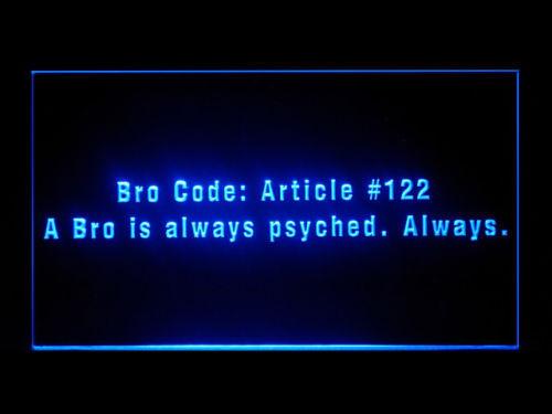 Bro Code How I Met Your Mother LED Neon Sign Electrical - Blue - TheLedHeroes
