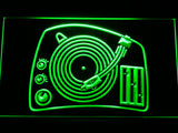 FREE DJ Turntable Mixer Music Spinner LED Sign - Green - TheLedHeroes