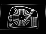 FREE DJ Turntable Mixer Music Spinner LED Sign - White - TheLedHeroes