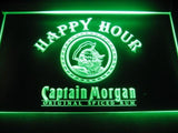 Captain Morgan Spiced Rum Happy Hour LED Neon Sign Electrical - Green - TheLedHeroes