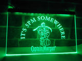 Captain Morgan It's 5 pm Somewhere LED Neon Sign Electrical - Green - TheLedHeroes