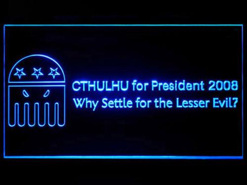 Cthulhu for President LED Neon Sign USB - Blue - TheLedHeroes