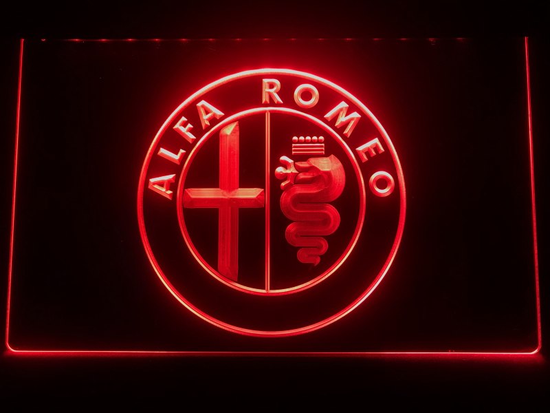 FREE Alfa Romeo LED Sign - Red - TheLedHeroes