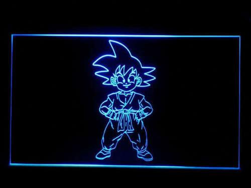 Dragon Ball Z GT Super Saiya Son Goku LED Neon Sign USB - Blue - TheLedHeroes