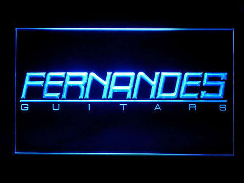 FREE Fernandes Guitar LED Sign - Blue - TheLedHeroes