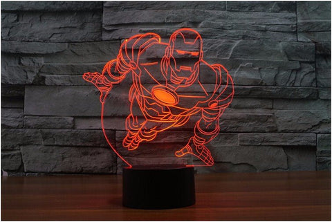 Iron Man flying 3D LED LAMP -  - TheLedHeroes