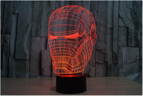 Iron Man Helmet 3D LED LAMP -  - TheLedHeroes