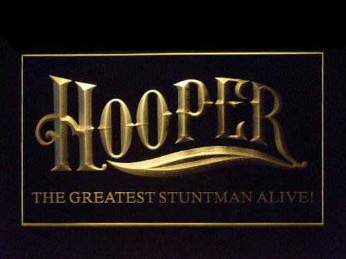 Hooper Burt Reynolds Stuntman LED Neon Sign USB - Yellow - TheLedHeroes