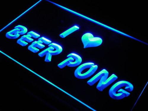 I Love Beer Pong LED Neon Sign USB -  - TheLedHeroes