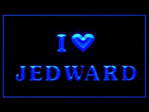 I Love Jedward LED Neon Sign Electrical - Blue - TheLedHeroes