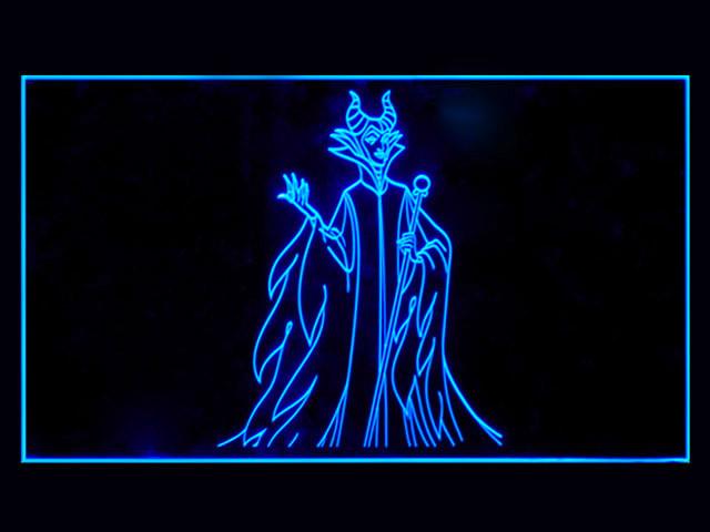 Maleficent 2 LED Neon Sign USB - Blue - TheLedHeroes