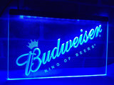 Budweiser King of Beer LED Neon Sign USB - Blue - TheLedHeroes