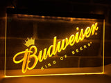 Budweiser King of Beer LED Neon Sign Electrical - Yellow - TheLedHeroes
