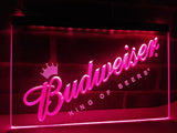 Budweiser King of Beer LED Neon Sign USB - Purple - TheLedHeroes