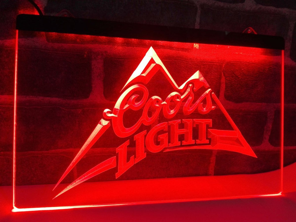 Coors Light Beer LED Neon Sign USB - Red - TheLedHeroes