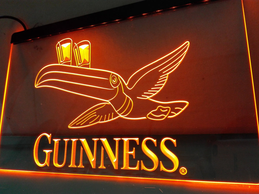FREE Guinness Toucan LED Sign - Orange - TheLedHeroes