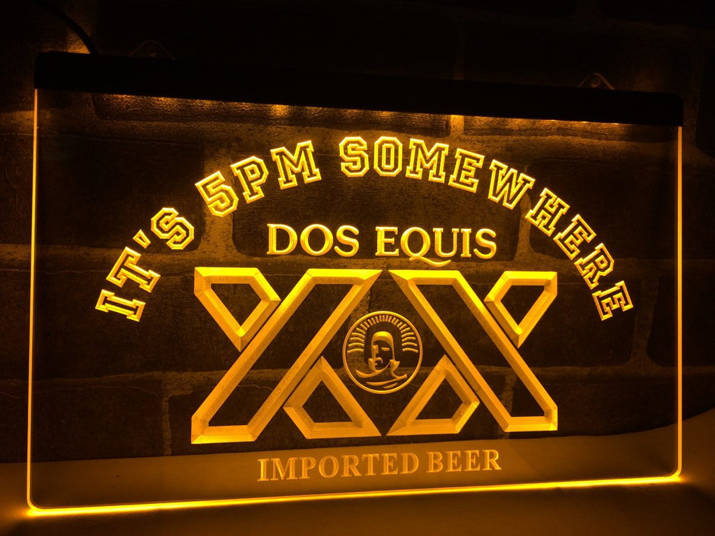 FREE Dos Equis It's 5pm Somewhere LED Sign - Yellow - TheLedHeroes