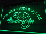 Budweiser Chameleon It's 5pm Somewhere LED Neon Sign USB - Green - TheLedHeroes