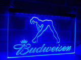 Budweiser Girl LED Neon Sign Electrical - Blue - TheLedHeroes