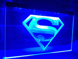 Superman Hero Cave LED Neon Sign USB - Blue - TheLedHeroes