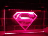 Superman Hero Cave LED Neon Sign USB - Purple - TheLedHeroes