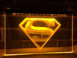 Superman Hero Cave LED Neon Sign USB - Yellow - TheLedHeroes