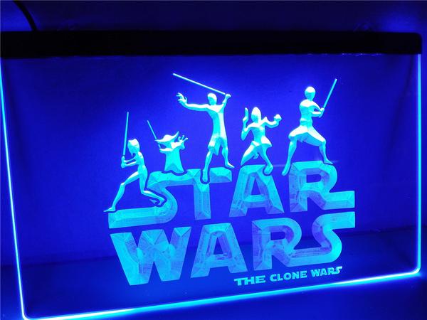 FREE Star Wars The Clone Wars LED Sign - Blue - TheLedHeroes