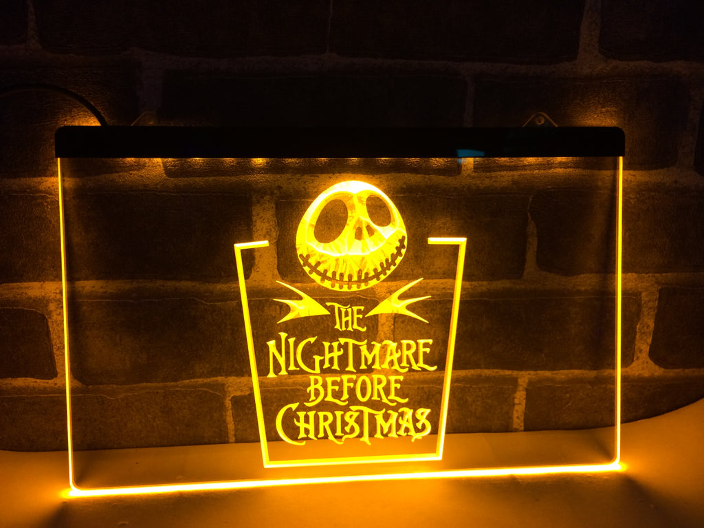 FREE The Nightmare Before Christmas (3) LED Sign - Yellow - TheLedHeroes