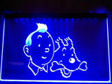 The Adventures of Tintin LED Neon Sign Electrical - Blue - TheLedHeroes