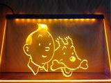 The Adventures of Tintin LED Neon Sign USB - Yellow - TheLedHeroes