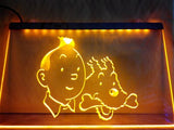 FREE The Adventures of Tintin LED Sign - Yellow - TheLedHeroes