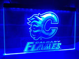 Calgary Flames LED Neon Sign USB - Blue - TheLedHeroes