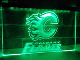 Calgary Flames LED Neon Sign USB - Green - TheLedHeroes