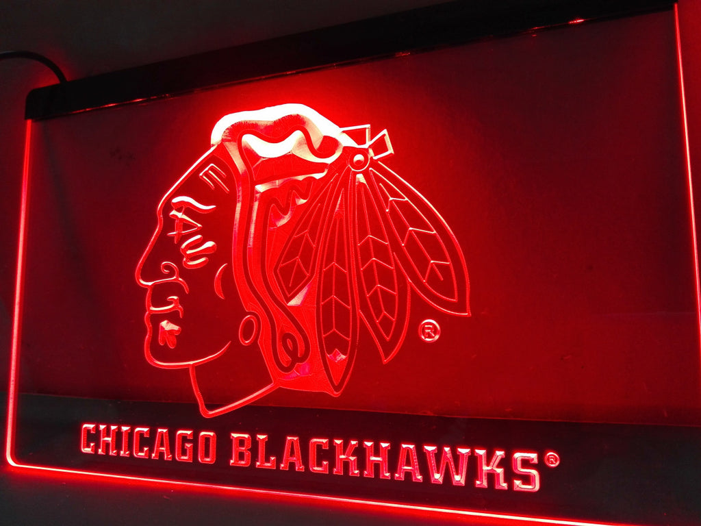 FREE Chicago Blackhawks LED Sign - Red - TheLedHeroes