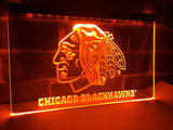 Chicago Blackhawks LED Neon Sign Electrical - Orange - TheLedHeroes