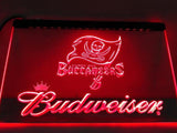 Tampa Bay Buccaneers Budweiser LED Neon Sign USB - Red - TheLedHeroes