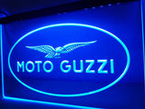 FREE Moto Guzzi Motorcycle LED Sign - Blue - TheLedHeroes