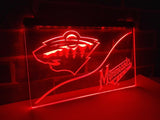 Minnesota Wild LED Neon Sign USB - Red - TheLedHeroes