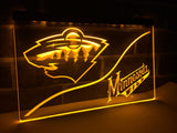 Minnesota Wild LED Neon Sign USB - Yellow - TheLedHeroes