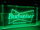 Budweiser King of Beer (2) LED Neon Sign USB - Green - TheLedHeroes