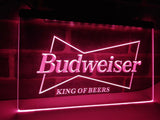Budweiser King of Beer (2) LED Neon Sign USB - Purple - TheLedHeroes