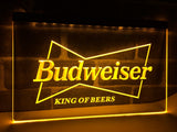 Budweiser King of Beer (2) LED Neon Sign USB - Yellow - TheLedHeroes