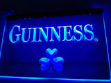Guinness Beer Shamrock (2) LED Neon Sign USB - Blue - TheLedHeroes