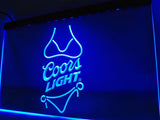Coors Light Bikini LED Neon Sign USB - Blue - TheLedHeroes