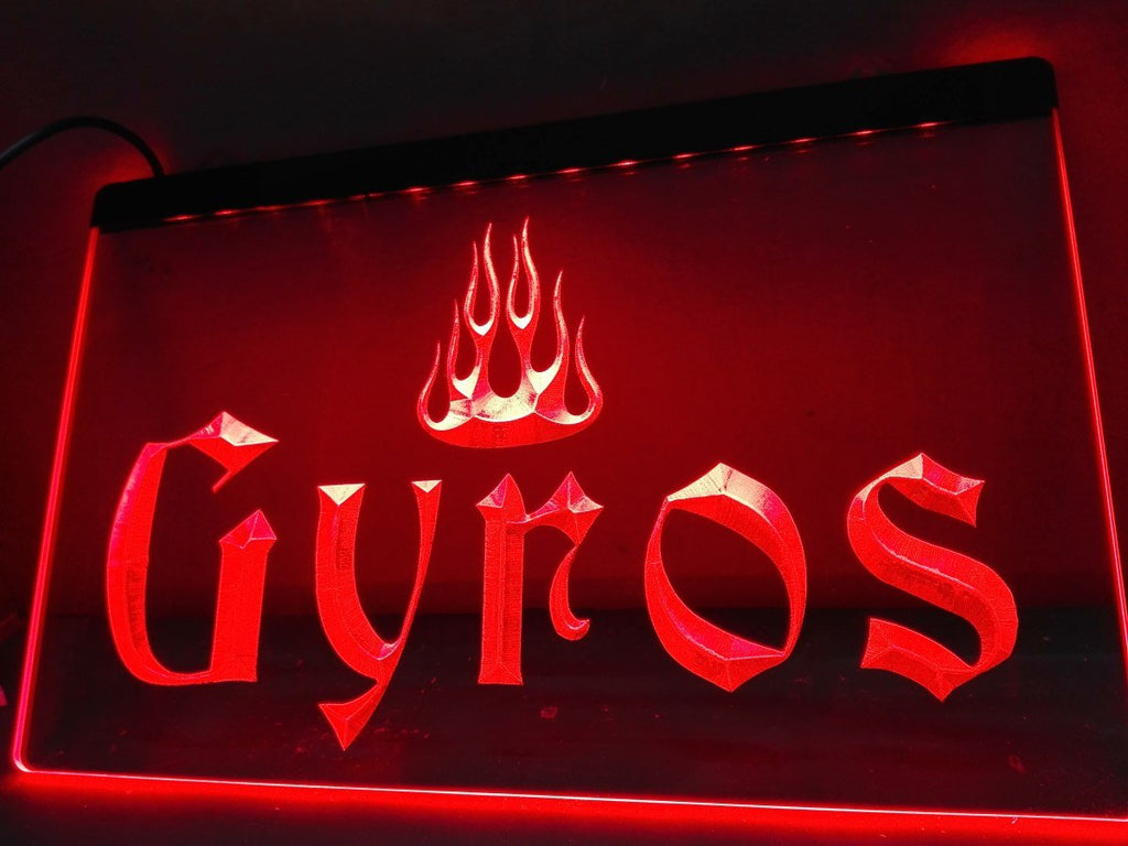 Gyros LED Neon Sign USB - Red - TheLedHeroes