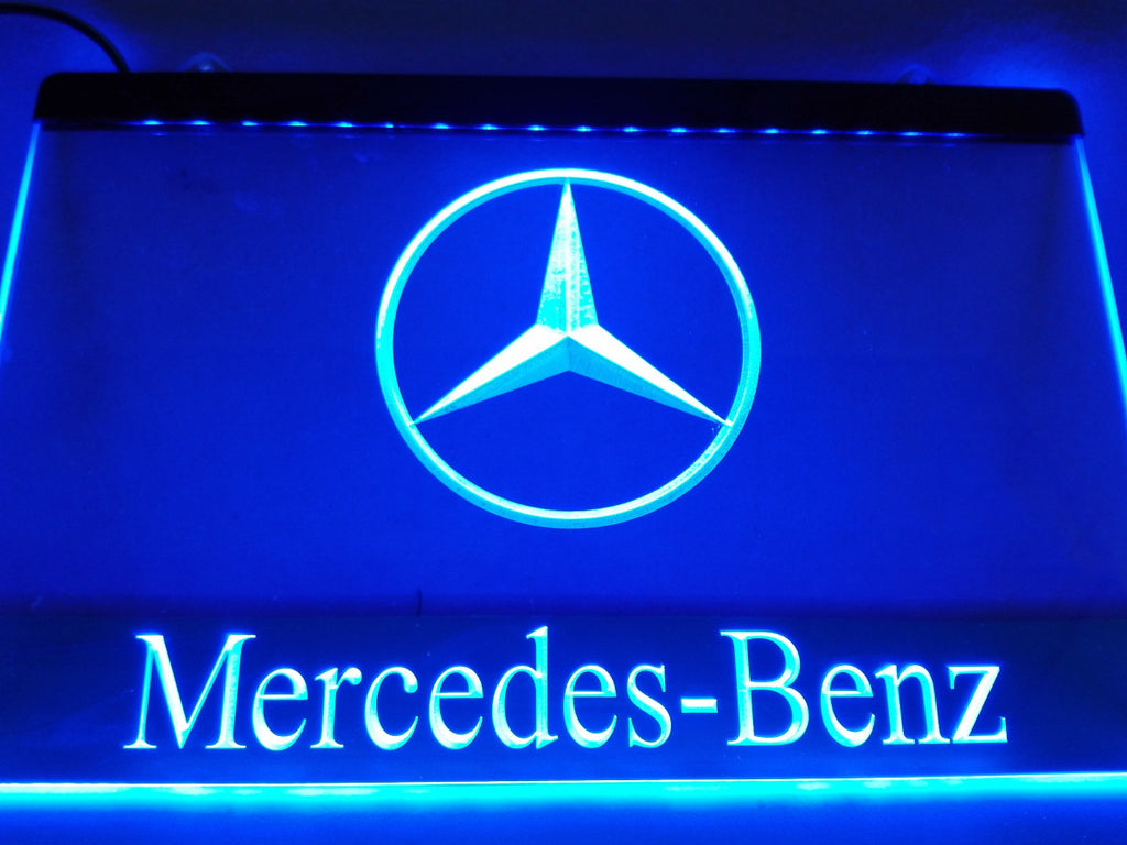 Mercedes Benz 2 LED Sign - Blue - TheLedHeroes